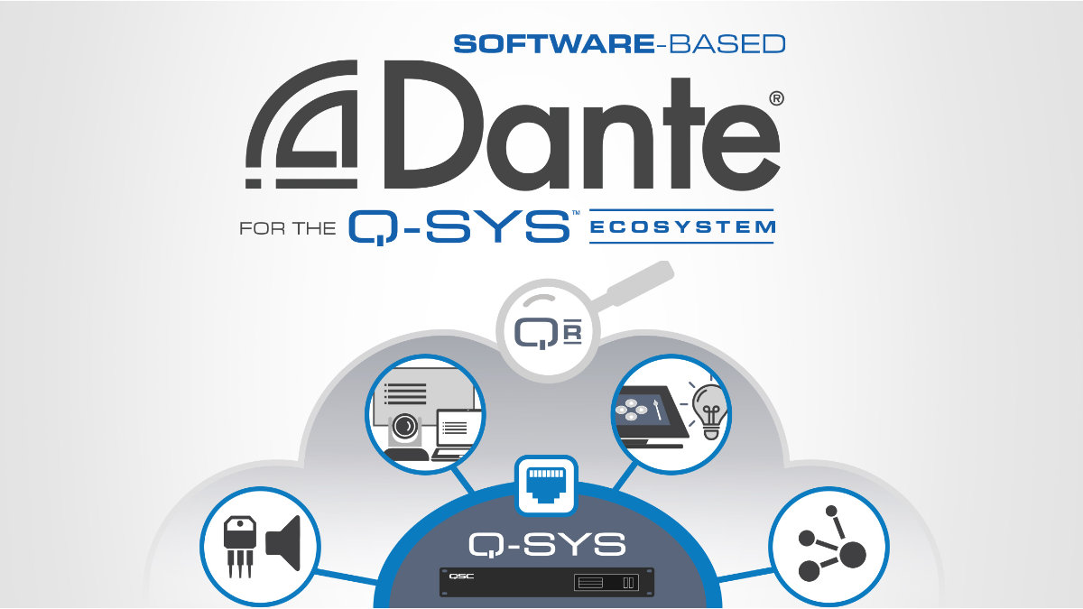 QSC präsentiert softwarebasiertes Dante für Q-SYS Ecosystem