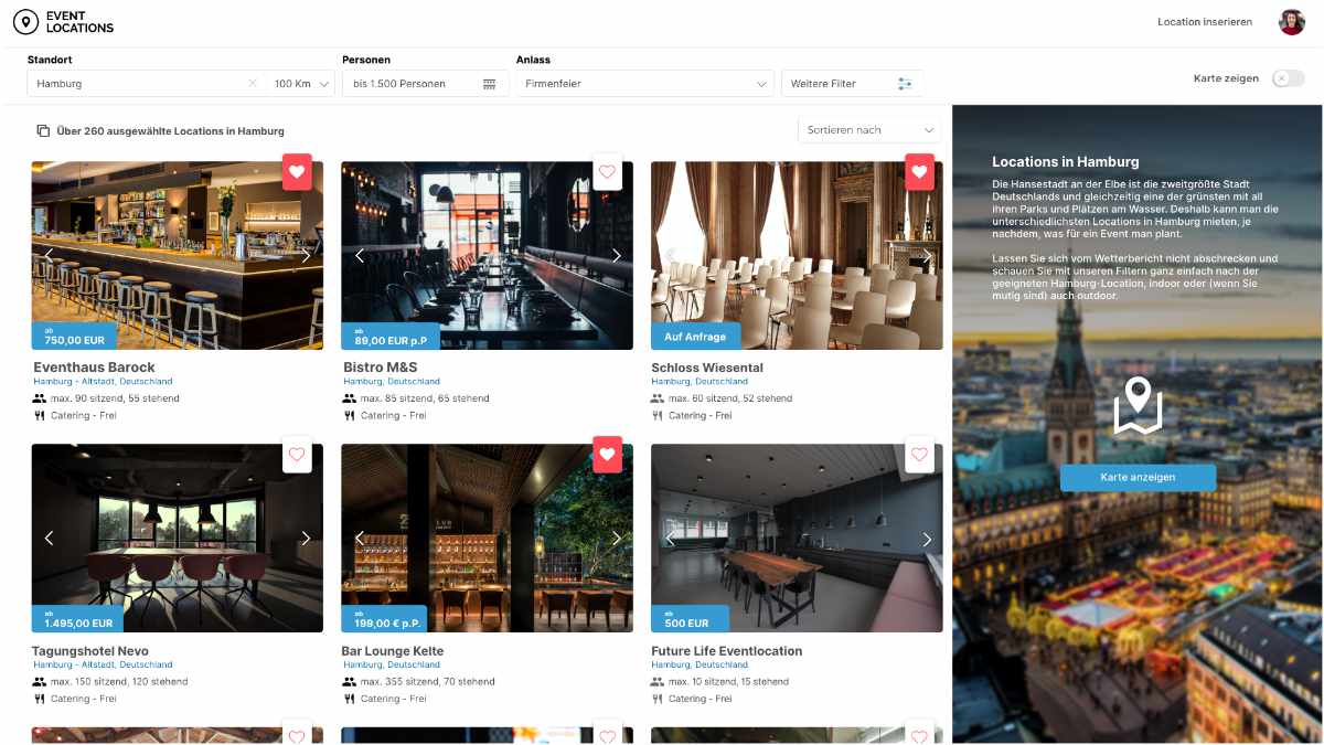 eventlocations.com möchte Veranstaltungslocations vermarkten