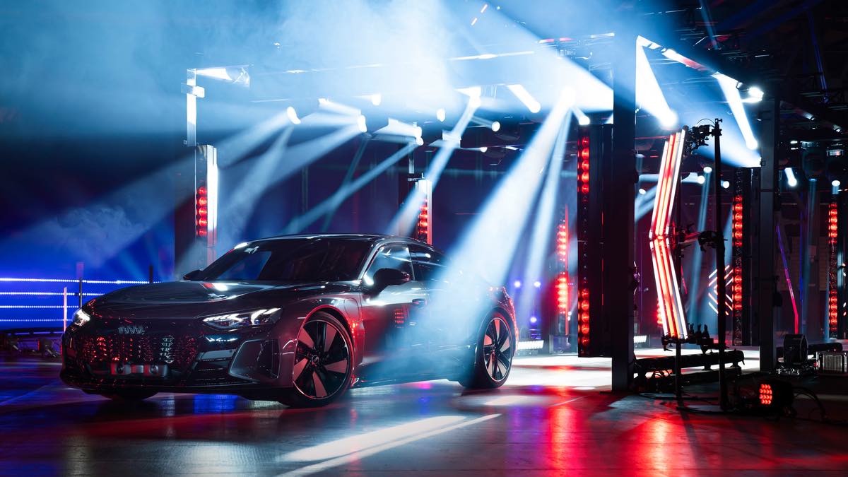 ROBE Licht-Parcours bei der Audi e-tron GT Premiere