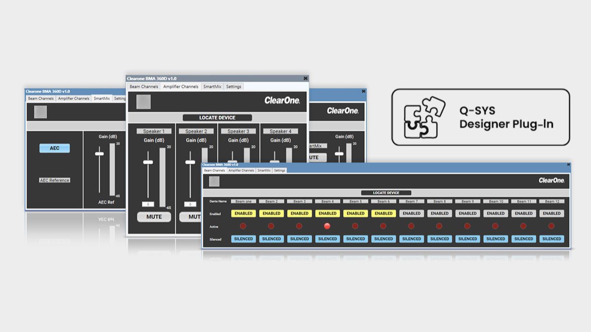 ClearOne kündigt Q-SYS Designer Plug-In an