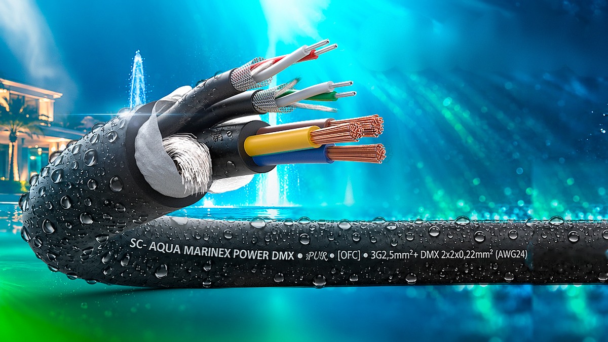 SC-AQUA MARINEX POWER DMX: Hybridkabel für Strom und DMX
